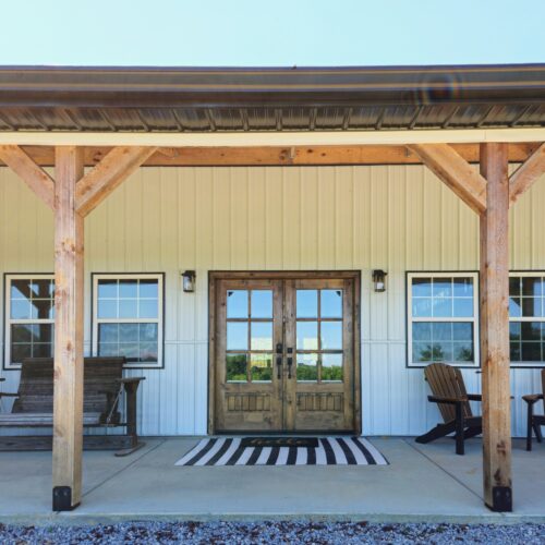 Columbia, TN New Construction Barndominium Front Porch