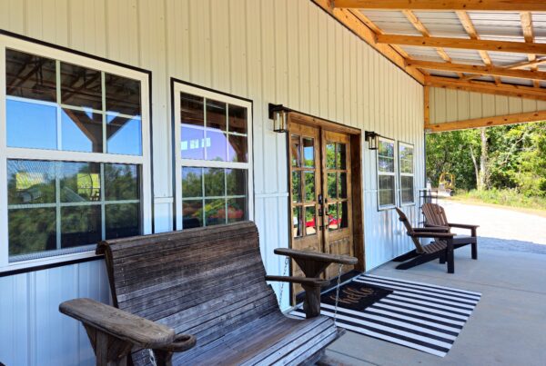 Columbia, TN New Construction Barndominium Front Porch