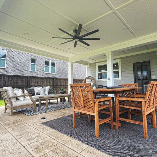 Stamped Concrete Covered Porch Addition in Thompsons Station, TN