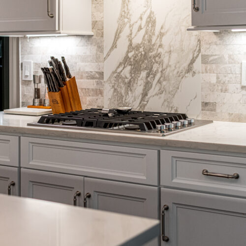 Franklin Kitchen Remodel with Marble Backsplash