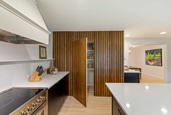Hidden Door Pantry in Mid Century Modern Ranch Home Renovation | Brentwood TN