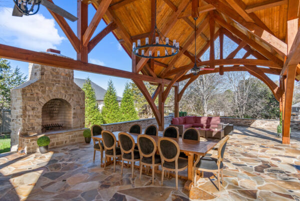 Timber Frame Outdoor Entertaining Pavilion Franklin TN