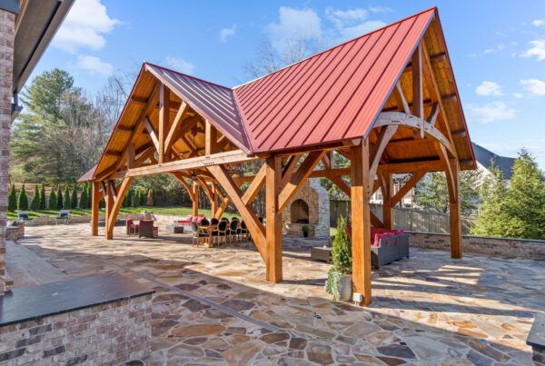 Timber Frame Porch Patio Pavilion Builder Franklin, Nashville TN