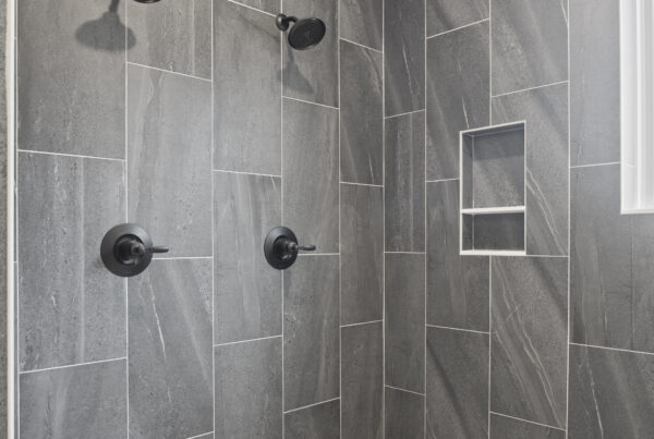 Custom Wet Room Shower in New Construction Home